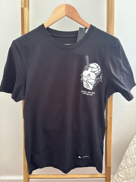 adidas Other - adidas Black Short Sleeve Tee with White Chest Graphic
